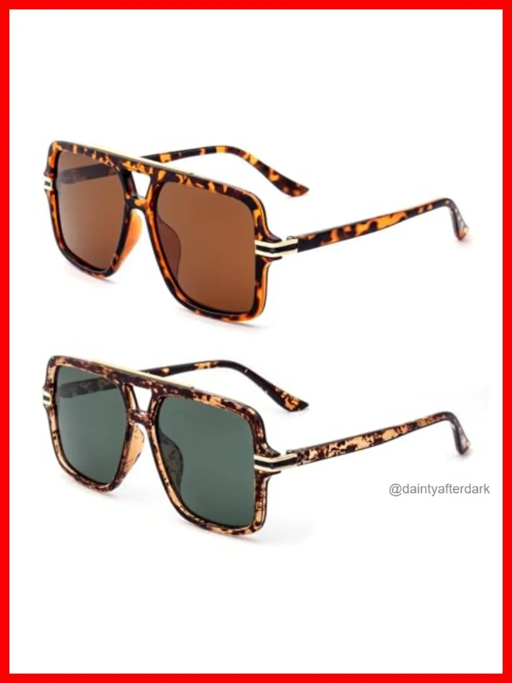 Polarized Oversized Aviator Sunglasses UV400 Protection